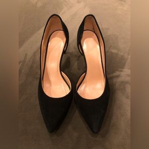 Black Suede J.Crew Made in Italy Heels-Size 7